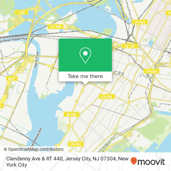 Clendenny Ave & RT 440, Jersey City, NJ 07304 map