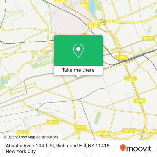 Mapa de Atlantic Ave / 104th St, Richmond Hill, NY 11418