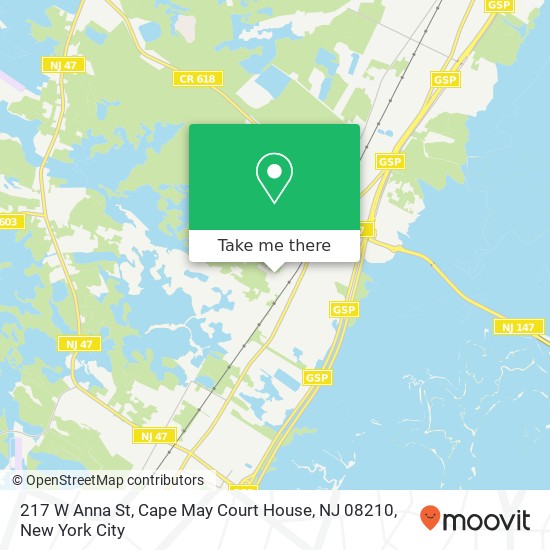 217 W Anna St, Cape May Court House, NJ 08210 map