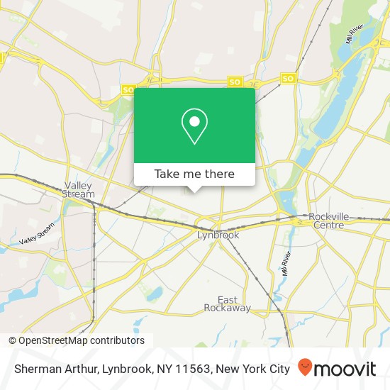 Mapa de Sherman Arthur, Lynbrook, NY 11563