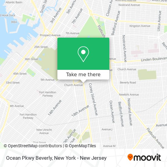 Mapa de Ocean Pkwy Beverly