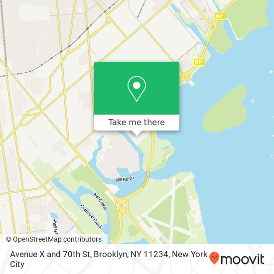 Avenue X and 70th St, Brooklyn, NY 11234 map
