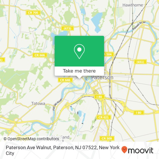Mapa de Paterson Ave Walnut, Paterson, NJ 07522