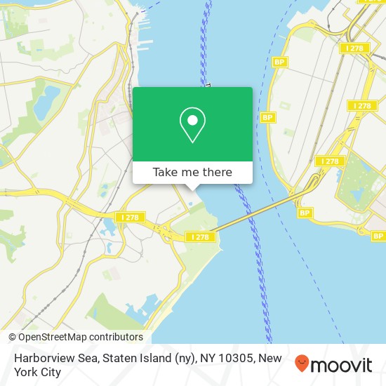 Mapa de Harborview Sea, Staten Island (ny), NY 10305