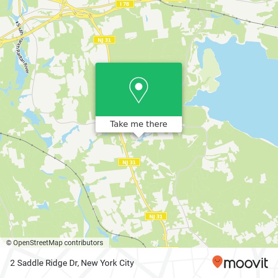 Mapa de 2 Saddle Ridge Dr, Lebanon, NJ 08833