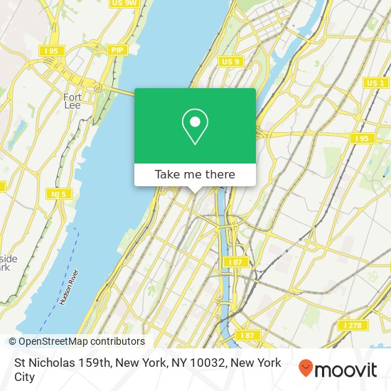 Mapa de St Nicholas 159th, New York, NY 10032