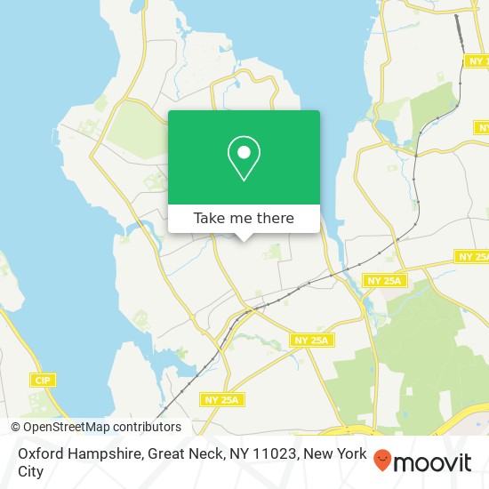 Mapa de Oxford Hampshire, Great Neck, NY 11023