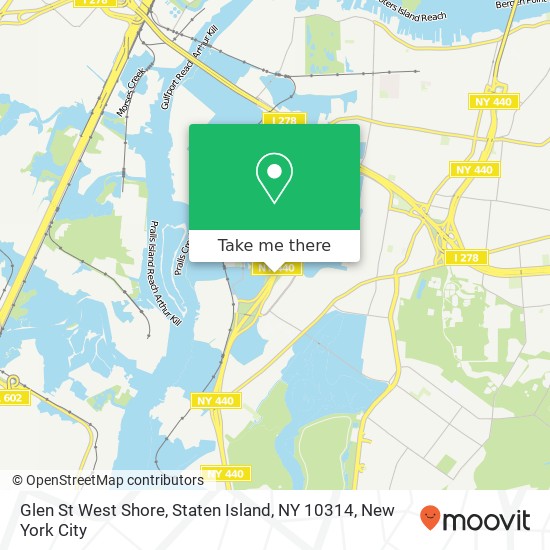 Glen St West Shore, Staten Island, NY 10314 map