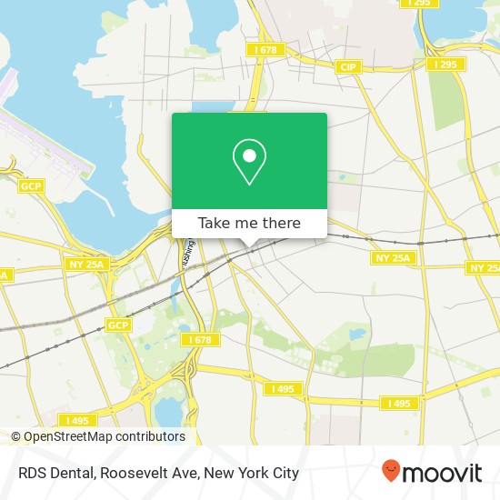 RDS Dental, Roosevelt Ave map