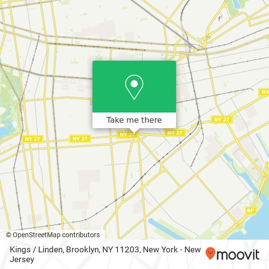 Mapa de Kings / Linden, Brooklyn, NY 11203