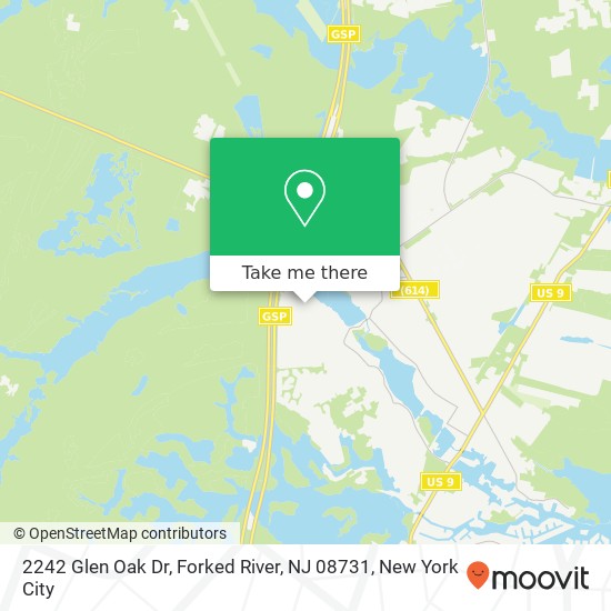 Mapa de 2242 Glen Oak Dr, Forked River, NJ 08731