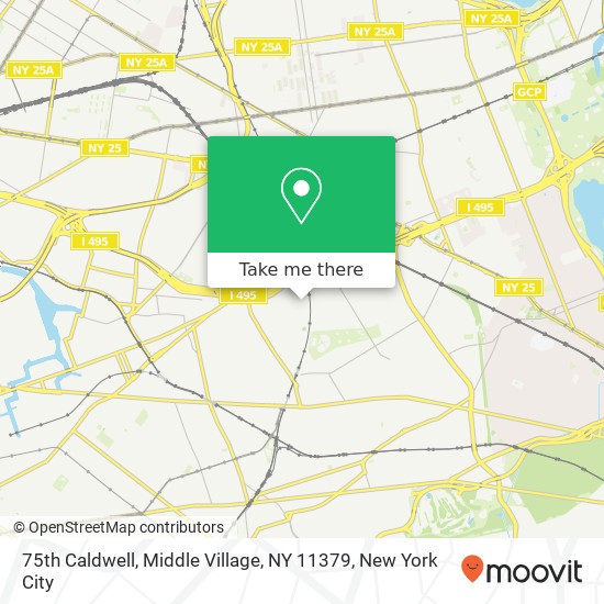 Mapa de 75th Caldwell, Middle Village, NY 11379