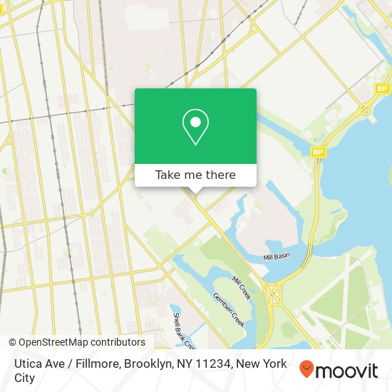 Mapa de Utica Ave / Fillmore, Brooklyn, NY 11234