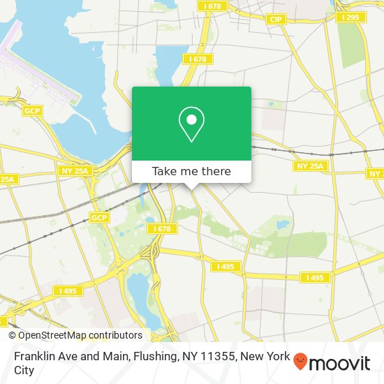 Franklin Ave and Main, Flushing, NY 11355 map