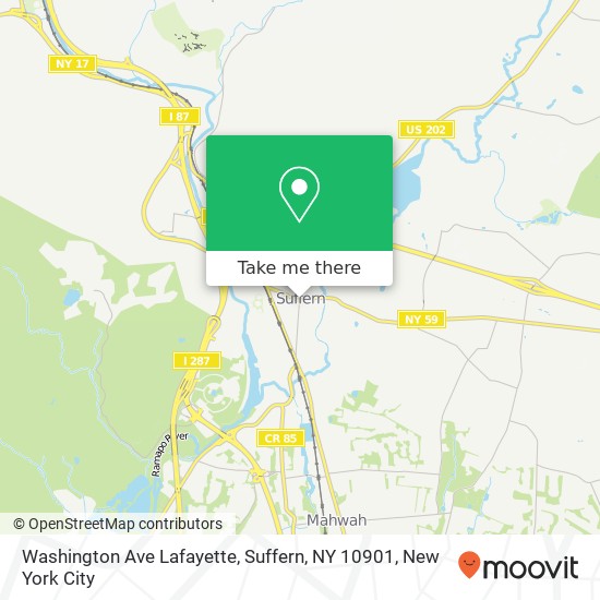 Washington Ave Lafayette, Suffern, NY 10901 map