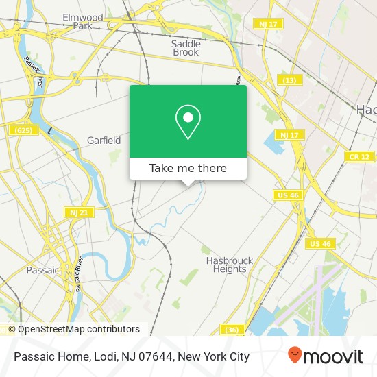 Passaic Home, Lodi, NJ 07644 map