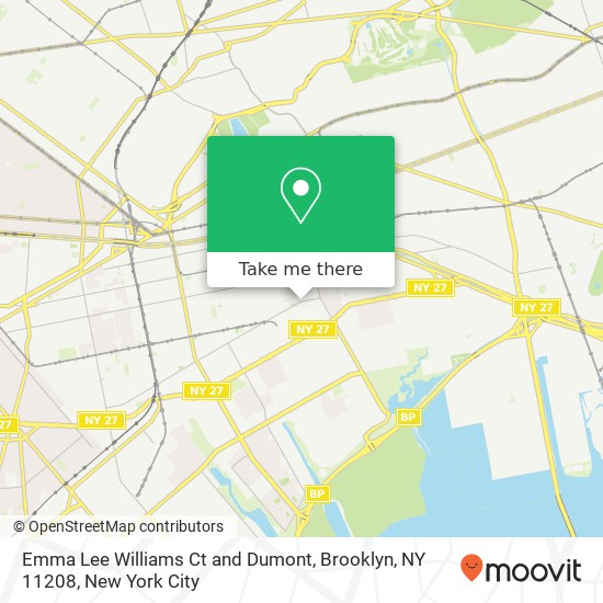 Mapa de Emma Lee Williams Ct and Dumont, Brooklyn, NY 11208