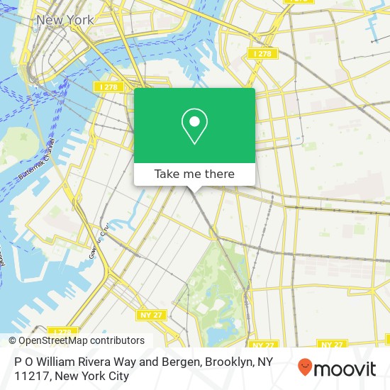 P O William Rivera Way and Bergen, Brooklyn, NY 11217 map