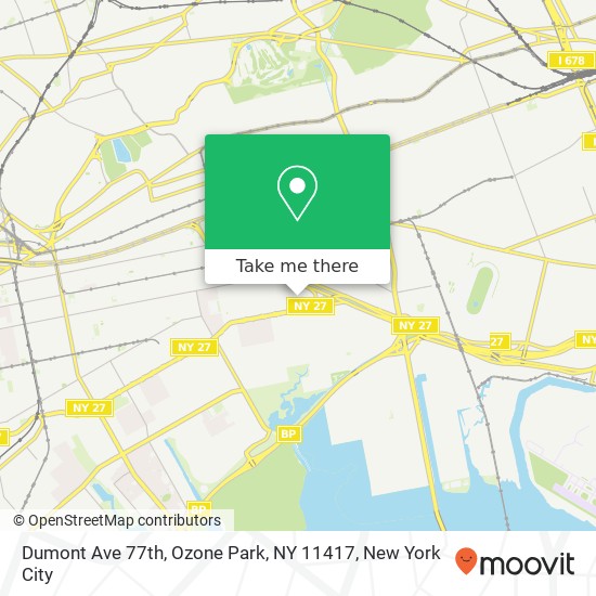 Mapa de Dumont Ave 77th, Ozone Park, NY 11417