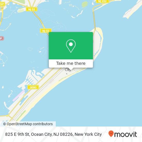 Mapa de 825 E 9th St, Ocean City, NJ 08226