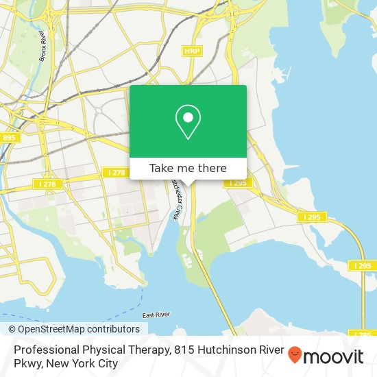 Mapa de Professional Physical Therapy, 815 Hutchinson River Pkwy