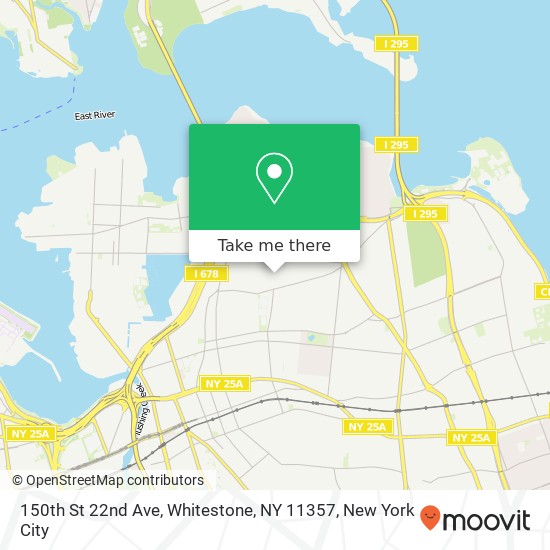 Mapa de 150th St 22nd Ave, Whitestone, NY 11357