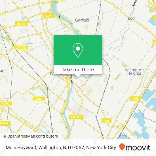 Mapa de Main Hayward, Wallington, NJ 07057