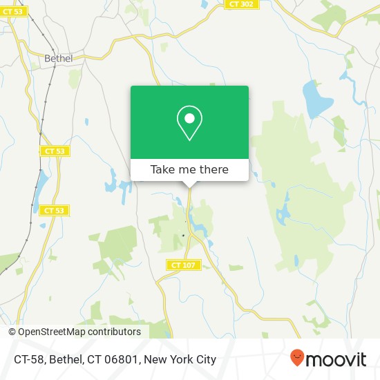 Mapa de CT-58, Bethel, CT 06801