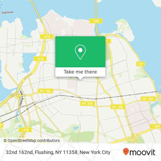 32nd 162nd, Flushing, NY 11358 map