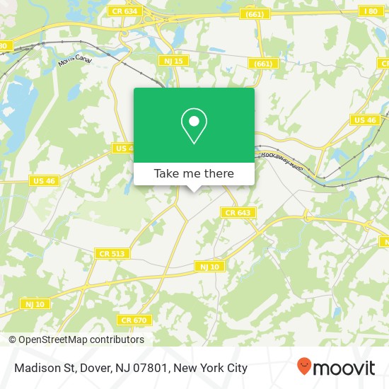 Mapa de Madison St, Dover, NJ 07801