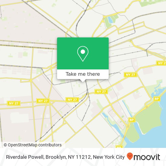 Mapa de Riverdale Powell, Brooklyn, NY 11212