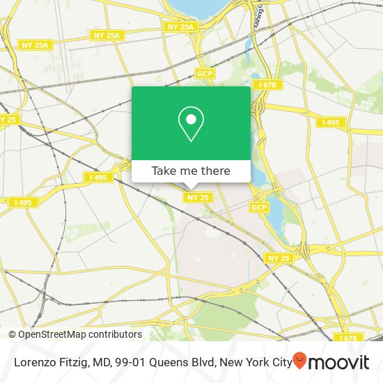 Mapa de Lorenzo Fitzig, MD, 99-01 Queens Blvd