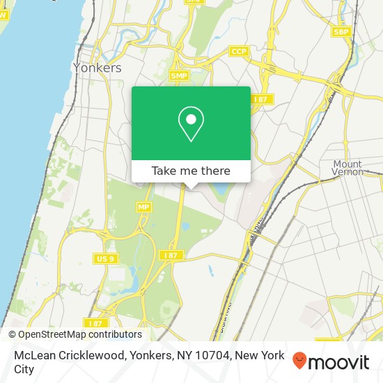 Mapa de McLean Cricklewood, Yonkers, NY 10704