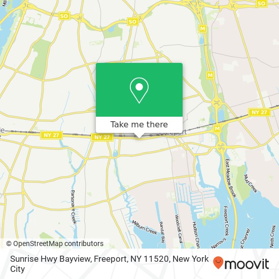 Mapa de Sunrise Hwy Bayview, Freeport, NY 11520