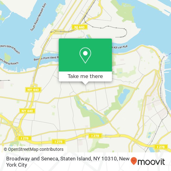 Broadway and Seneca, Staten Island, NY 10310 map