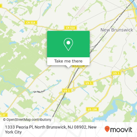 1333 Peoria Pl, North Brunswick, NJ 08902 map