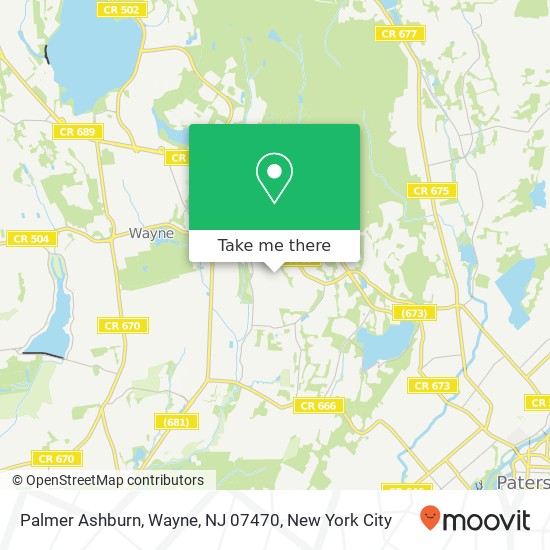 Mapa de Palmer Ashburn, Wayne, NJ 07470
