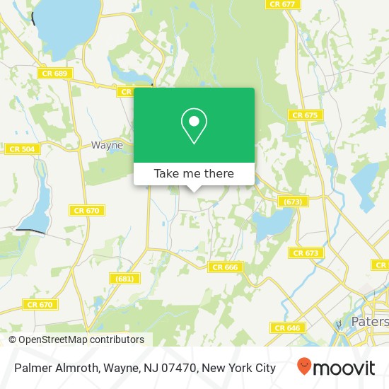 Mapa de Palmer Almroth, Wayne, NJ 07470