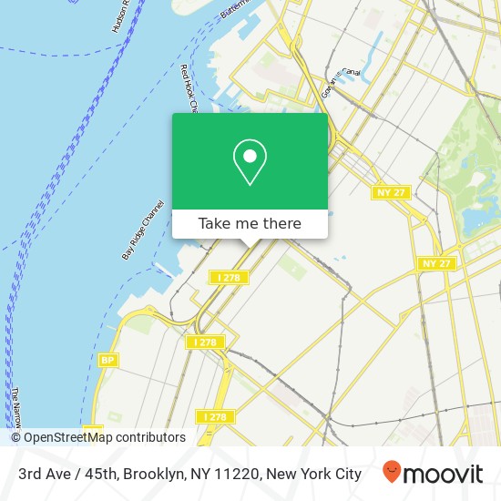 3rd Ave / 45th, Brooklyn, NY 11220 map