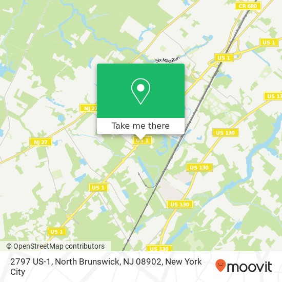 Mapa de 2797 US-1, North Brunswick, NJ 08902