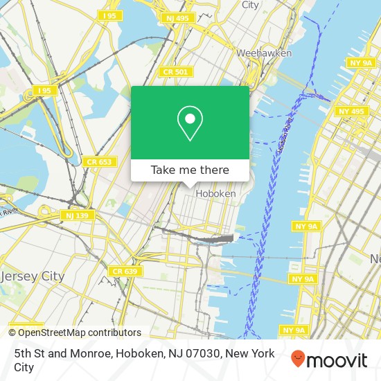 Mapa de 5th St and Monroe, Hoboken, NJ 07030