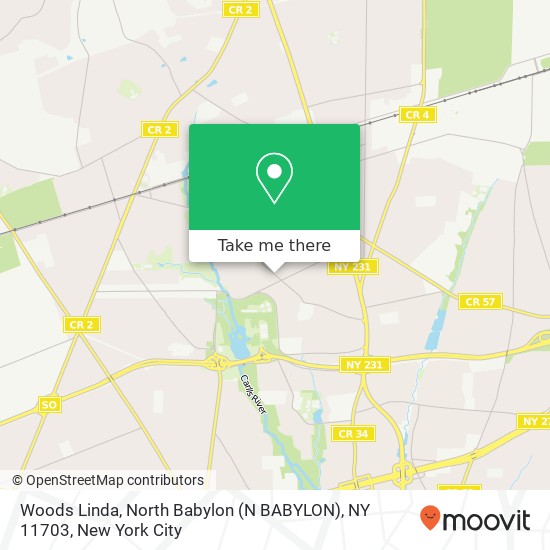 Mapa de Woods Linda, North Babylon (N BABYLON), NY 11703