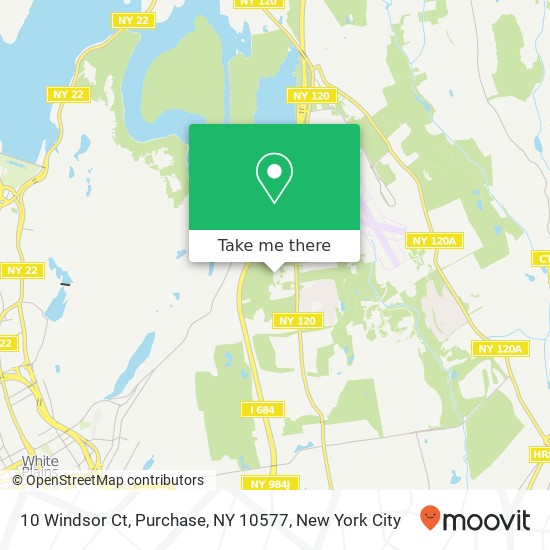 Mapa de 10 Windsor Ct, Purchase, NY 10577