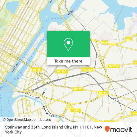 Steinway and 36th, Long Island City, NY 11101 map