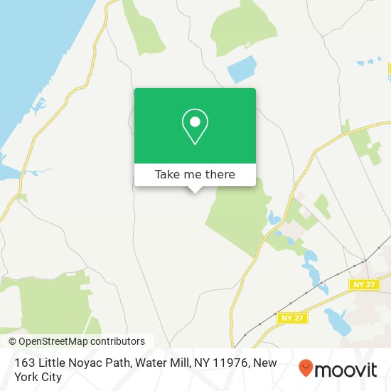 Mapa de 163 Little Noyac Path, Water Mill, NY 11976