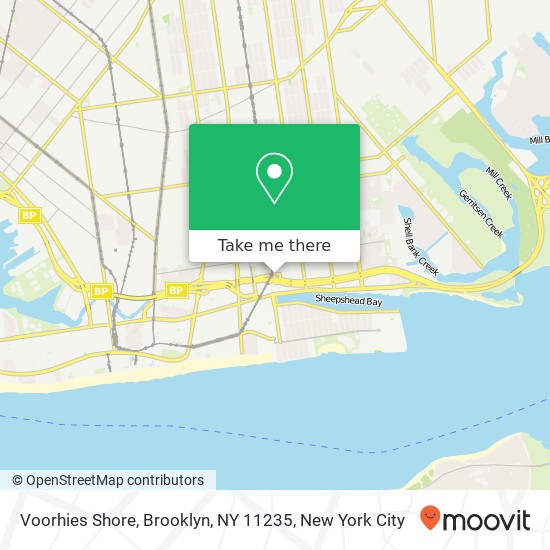 Mapa de Voorhies Shore, Brooklyn, NY 11235