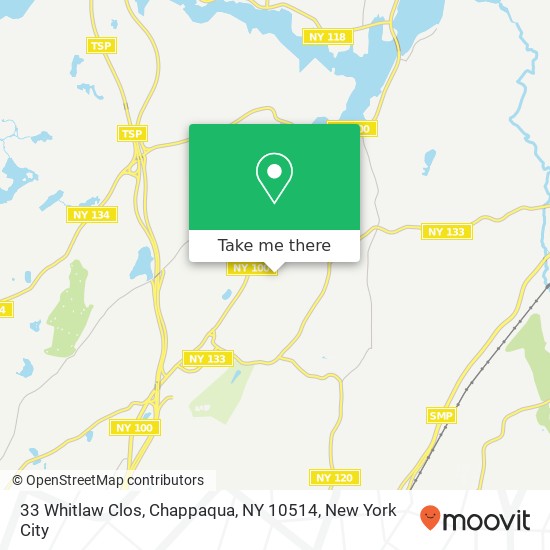 Mapa de 33 Whitlaw Clos, Chappaqua, NY 10514