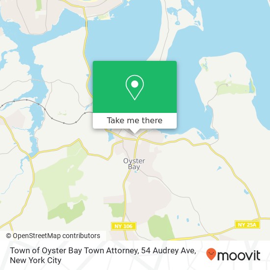 Mapa de Town of Oyster Bay Town Attorney, 54 Audrey Ave