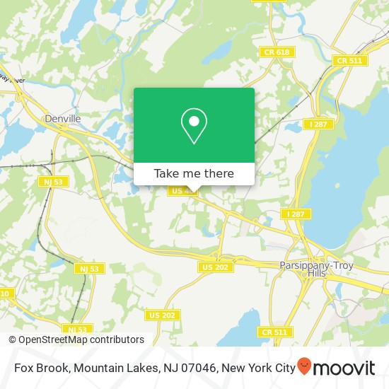 Fox Brook, Mountain Lakes, NJ 07046 map