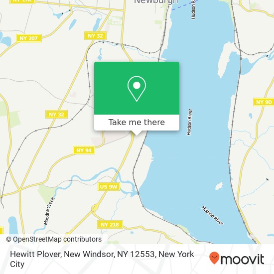 Mapa de Hewitt Plover, New Windsor, NY 12553